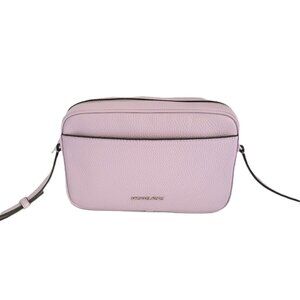 Michael Kors Jet Set Travel Large Camera Crossbody Handbag Light Quartz Leather